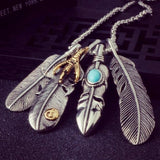 3 Eagle Feathers With Eagles Claw Pendant Necklace | Turquoise Eagle Feather | Eagle Pendant Necklace 3 Eagle Feathers With Eagles Claw Pendant Necklace | Turquoise Eagle Feather | Eagle Pendant Necklace