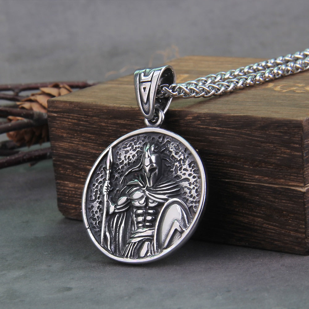 Spartan Shield Necklace Unisex Spartan Necklace Spartan 