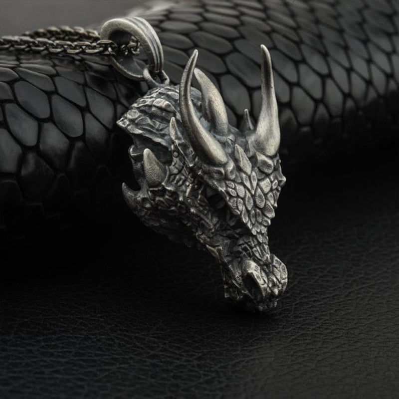 Exquisite Dragon Head Pendant Necklace