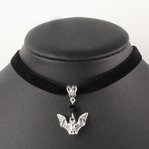 Gothic Vampire Bat Choker Necklace