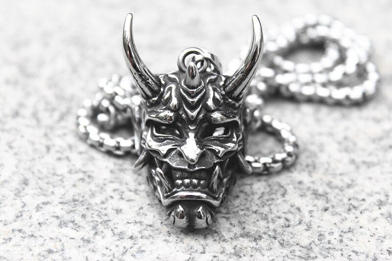 Ninja Samurai Ghost Skull Mask Necklace