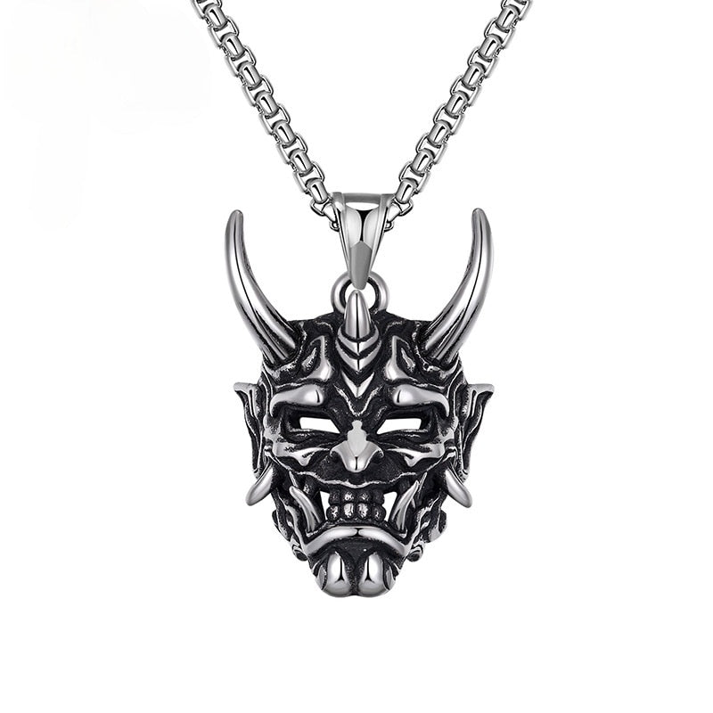 Ninja Samurai Ghost Skull Mask Necklace