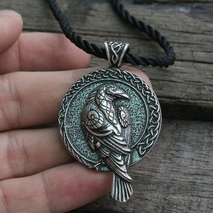 Viking Crow Raven Pendant Necklace Viking Crow Raven Pendant Necklace