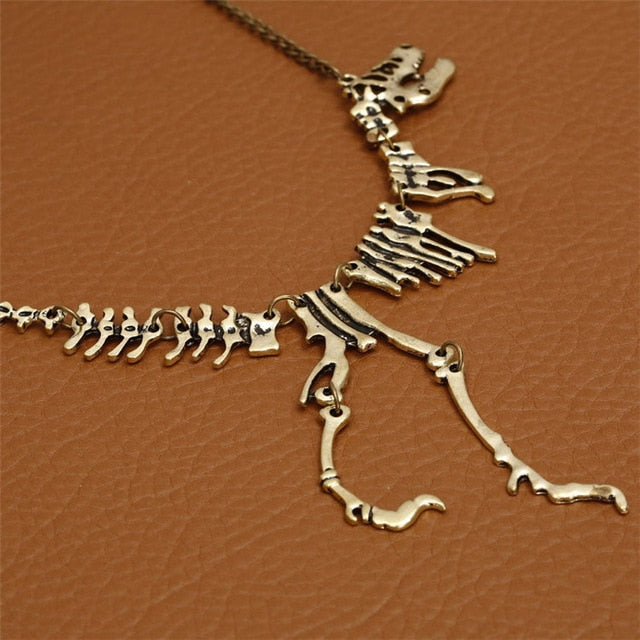 dinosaur necklace t rex necklace dinosaur skeleton necklace