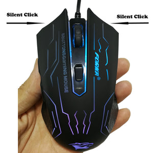 FORKA Silent Click USB Wired Gaming Mouse 6 Buttons 3200DPI FORKA Silent Click USB Wired Gaming Mouse 6 Buttons 3200DPI