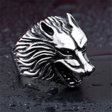 Stainless Steel Wolf Head Ring Stainless Steel Wolf Head Ring