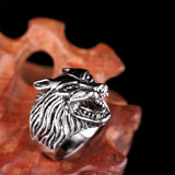 Stainless Steel Wolf Head Ring Stainless Steel Wolf Head Ring