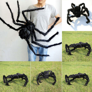 Halloween Horrible Big Black Furry Spider Trick Or Treat Halloween Decoration