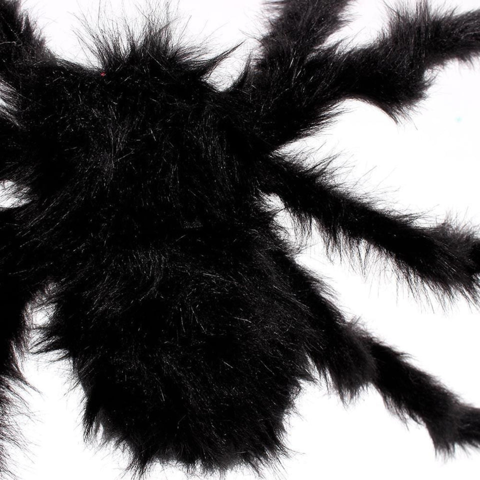 Halloween Horrible Big Black Furry Spider Trick Or Treat Halloween Decoration