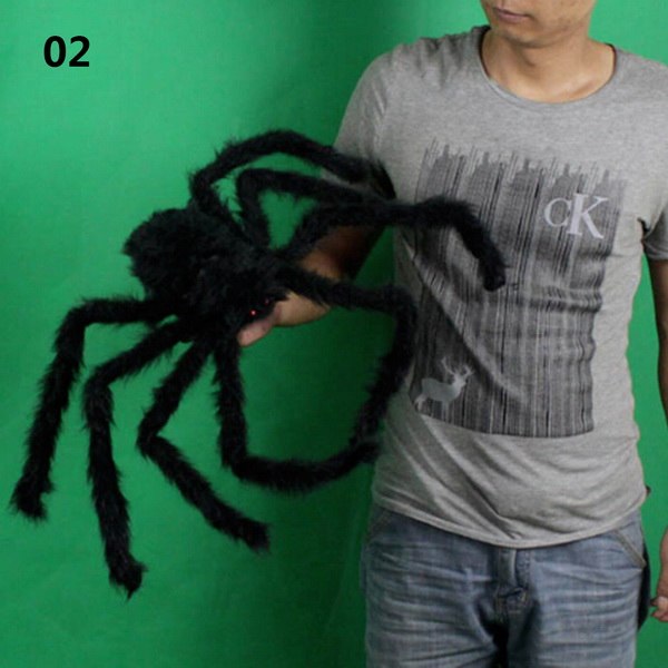 Halloween Horrible Big Black Furry Spider Trick Or Treat Halloween Decoration