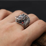 Dragon King Zircon Eyes - Genuine 925 Sterling Silver Dragon King Zircon Eyes - Genuine 925 Sterling Silver