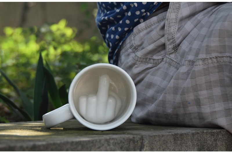 middle finger coffee mug middle finger mug have a nice day middle finger mug middle finger coffee cup coffee mug with middle finger on bottom coffee cup with middle finger on bottom