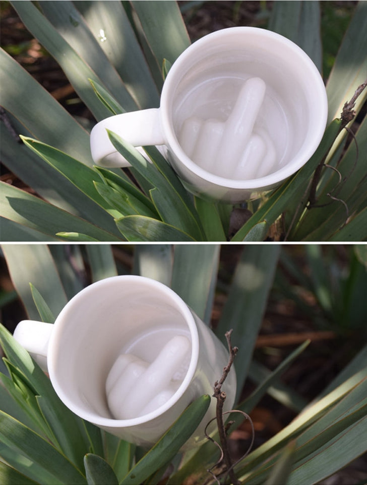 middle finger coffee mug middle finger mug have a nice day middle finger mug middle finger coffee cup coffee mug with middle finger on bottom coffee cup with middle finger on bottom