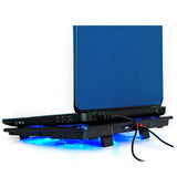 Adjustable 5 Fan Laptop Cooler Cooling Stand Pad Blue LED With USB Port For 10 inch - 17 inch Laptops Adjustable 5 Fan Laptop Cooler Cooling Stand Pad Blue LED With USB Port For 10 inch - 17 inch Laptops