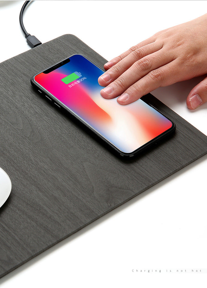 Wood Grain Wireless Charging Mousepad