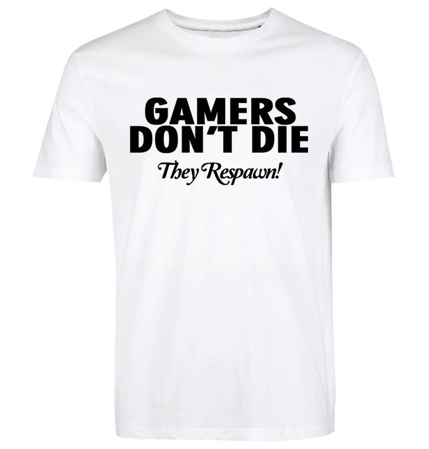 Gamers Don't Die They Respawn Video Game T-Shirt