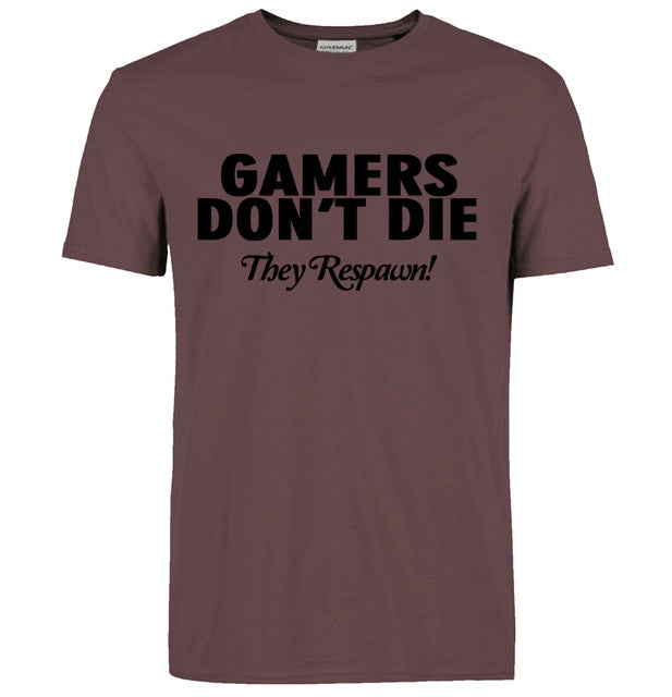 Gamers Don't Die They Respawn Video Game T-Shirt