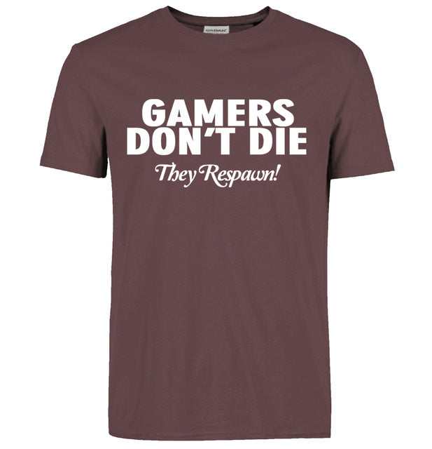 Gamers Don't Die They Respawn Video Game T-Shirt