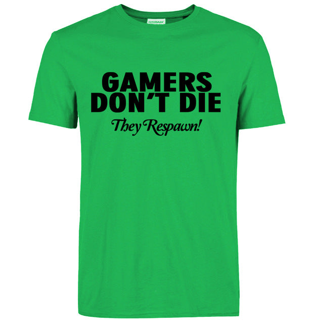 Gamers Don't Die They Respawn Video Game T-Shirt