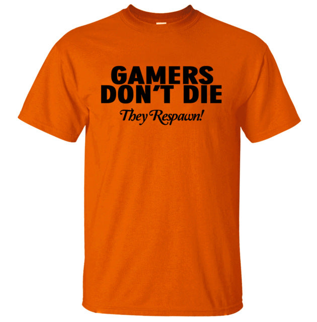 Gamers Don't Die They Respawn Video Game T-Shirt