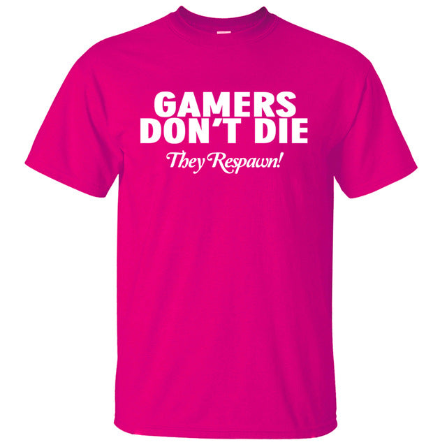 Gamers Don't Die They Respawn Video Game T-Shirt