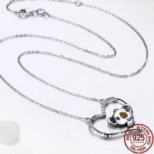 925 Sterling Silver Koala Heart Necklace 925 Sterling Silver Koala Heart Necklace