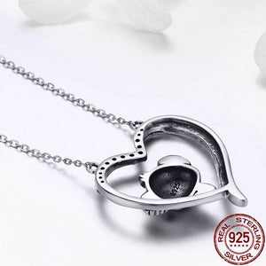 925 Sterling Silver Koala Heart Necklace 925 Sterling Silver Koala Heart Necklace