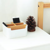 Desktop Bamboo Storage Grid Organizer Desktop Bamboo Storage Grid Organizer