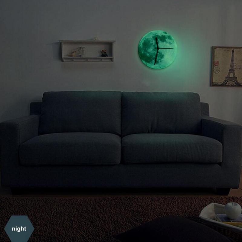 Glowing Moon Wall Clock