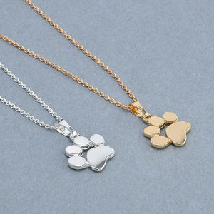 Dog Paw Print Necklace dog necklace