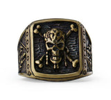 Pirate Captain Skull Ring pirate rings mens pirate rings pirate skull ring silver pirate rings pirate rings for sale sterling silver pirate rings skull rings for men skull ring skull rings for women