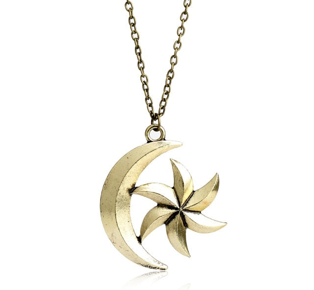 Moon Star Pendant Necklace