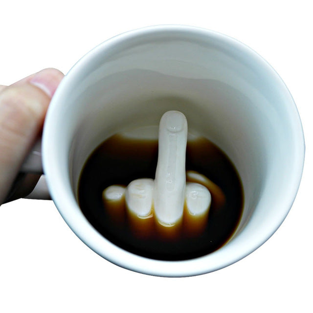 middle finger coffee mug middle finger mug have a nice day middle finger mug middle finger coffee cup coffee mug with middle finger on bottom coffee cup with middle finger on bottom