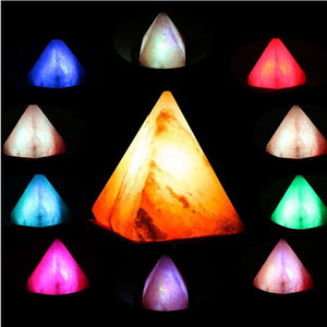 Himalayan Salt Lamp (Triangle) pink himalayan salt lamp - himalayan rock salt lamp - salt rock lamp