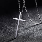 Men's Stainless Steel Large Solid Cross Necklace cross necklace mens cross necklace cross necklace for women silver cross necklace cross pendant silver cross necklace mens mens crucifix necklace cross chain necklace silver cross chain silver cross pendant mens cross pendant cross chain necklace mens stainless steel cross necklace mens cross chain silver cross necklace womens