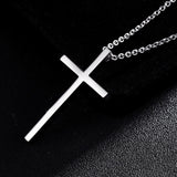 Men's Stainless Steel Large Solid Cross Necklace cross necklace mens cross necklace cross necklace for women silver cross necklace cross pendant silver cross necklace mens mens crucifix necklace cross chain necklace silver cross chain silver cross pendant mens cross pendant cross chain necklace mens stainless steel cross necklace mens cross chain silver cross necklace womens