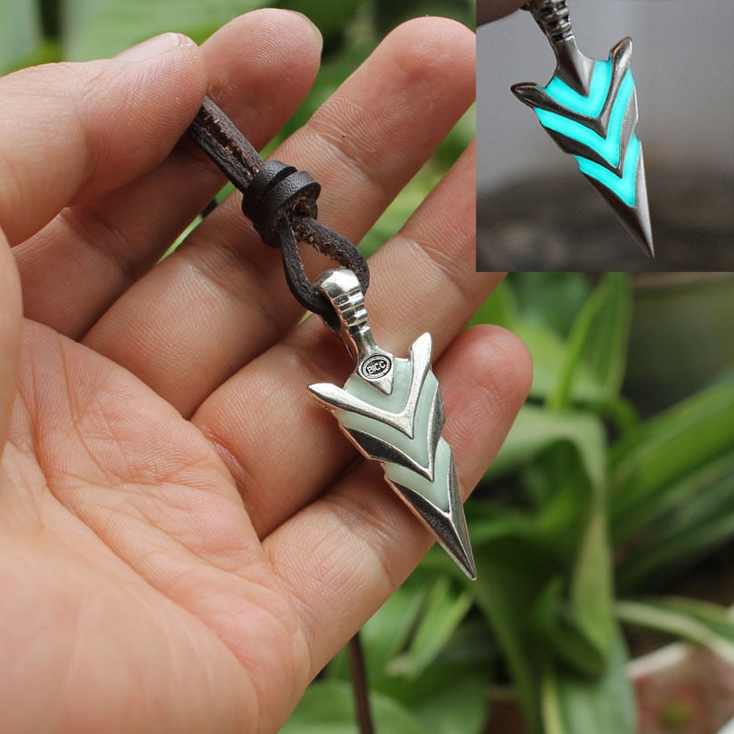 Glow In The Dark Arrow Necklace