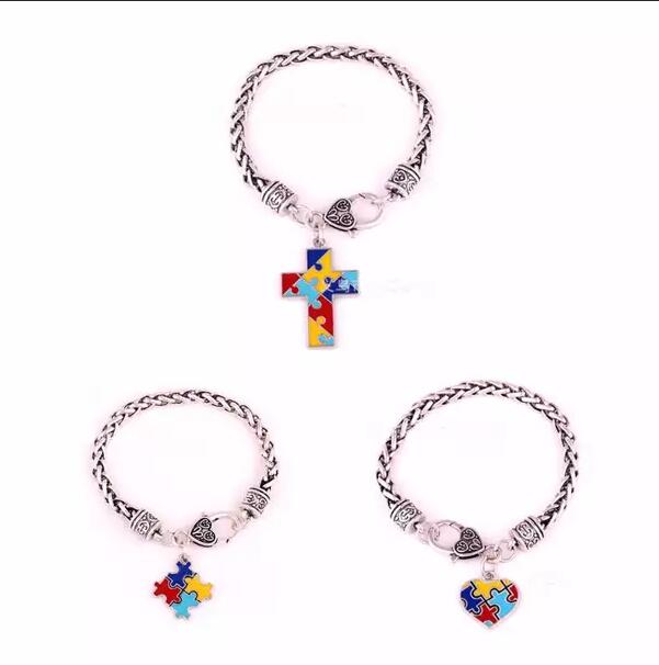 Autism Awareness Puzzle Charm Bracelet