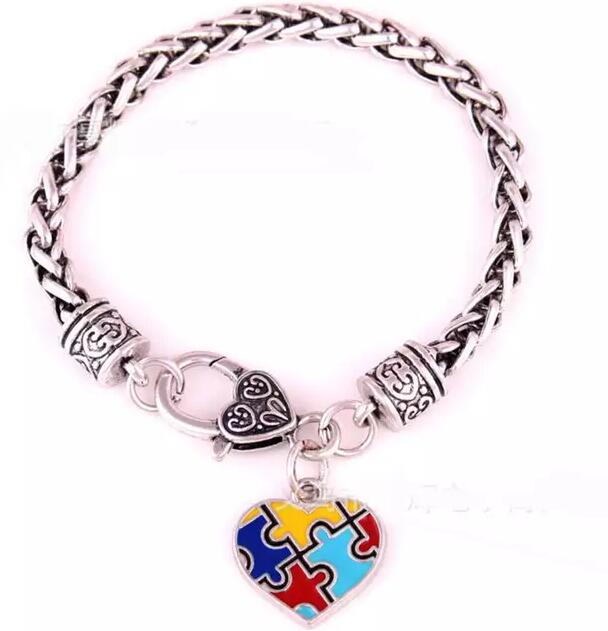 Autism Awareness Puzzle Charm Bracelet