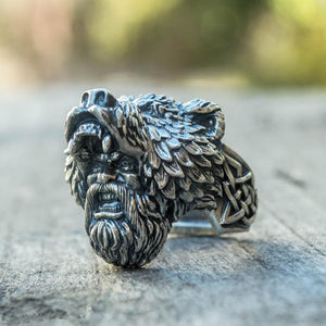 Viking Bear Warrior Stainless Steel Ring viking ring viking wedding rings mens viking rings norse rings nordic rings