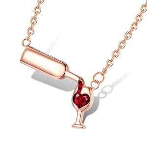 Wine Lover Necklace wine necklace wine glass necklace wine bottle necklace wine bottle and glass necklace wine glass necklace jewelry wine pouring necklace pouring wine necklace wine molecule necklace