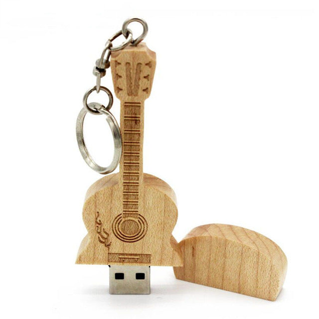 Wooden Guitar USB Flash Drive