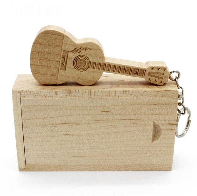 Wooden Guitar USB Flash Drive