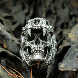 Indian Jaguar Warrior Skull Ring skull rings for men skull ring skull rings for women