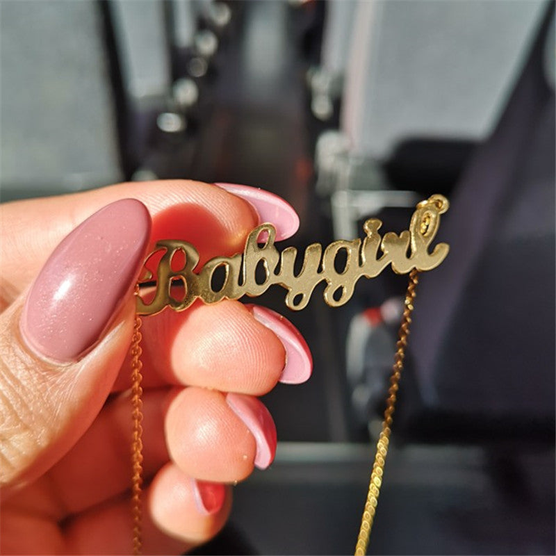 Babygirl Script Choker Necklace