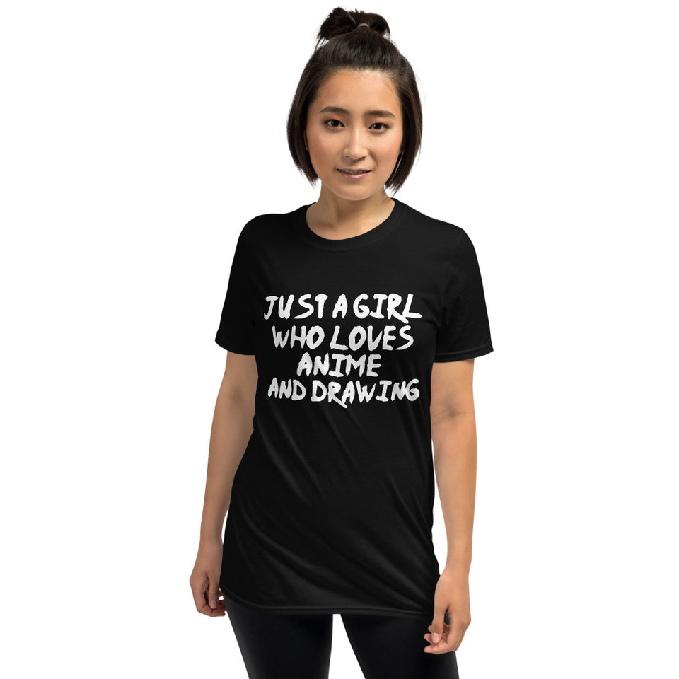 Just A Girl Who Loves Anime And Drawing Unisex T-Shirt