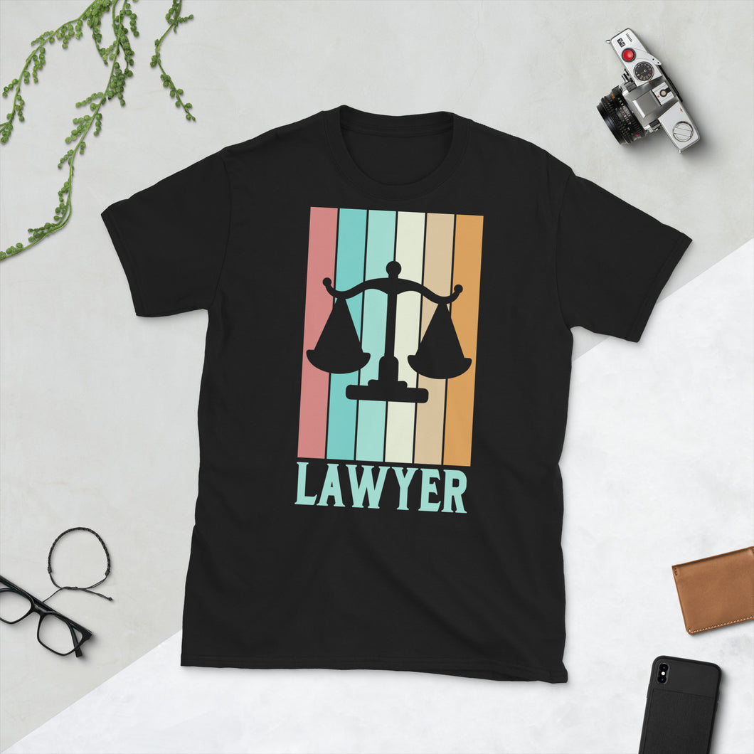 Lawyer Scales Of Justice Shirt | Lawyer Retro Tshirt | Lawyer In Training Unisex T-Shirt