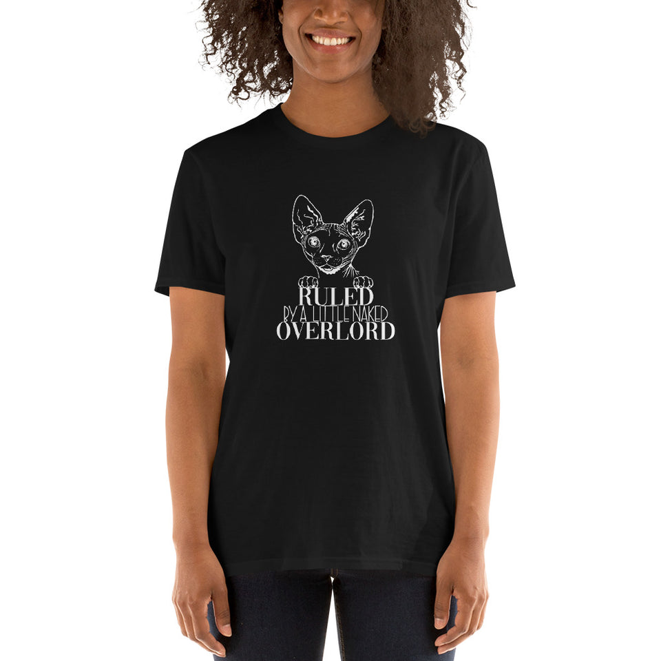 Sphynx Cat Shirt | Sphynx Cat Gifts | Ruled By A Little Naked Overlord Sphynx Cat Unisex T-Shirt