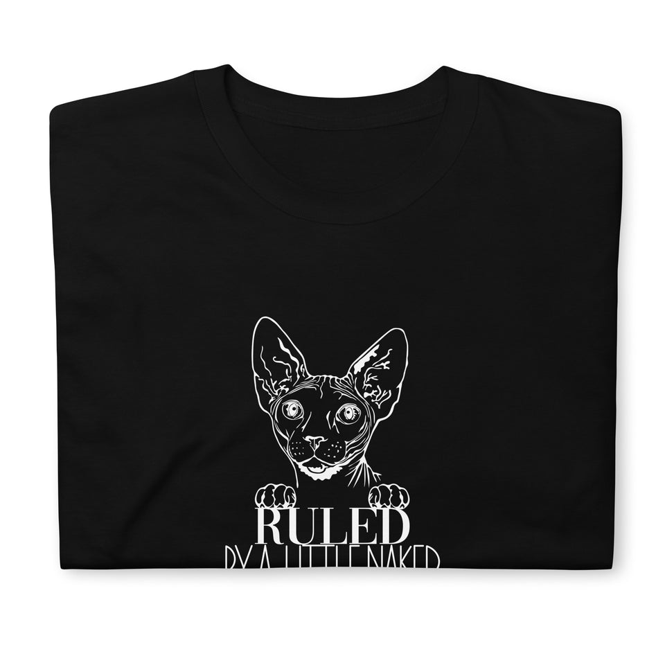 Sphynx Cat Shirt | Sphynx Cat Gifts | Ruled By A Little Naked Overlord Sphynx Cat Unisex T-Shirt