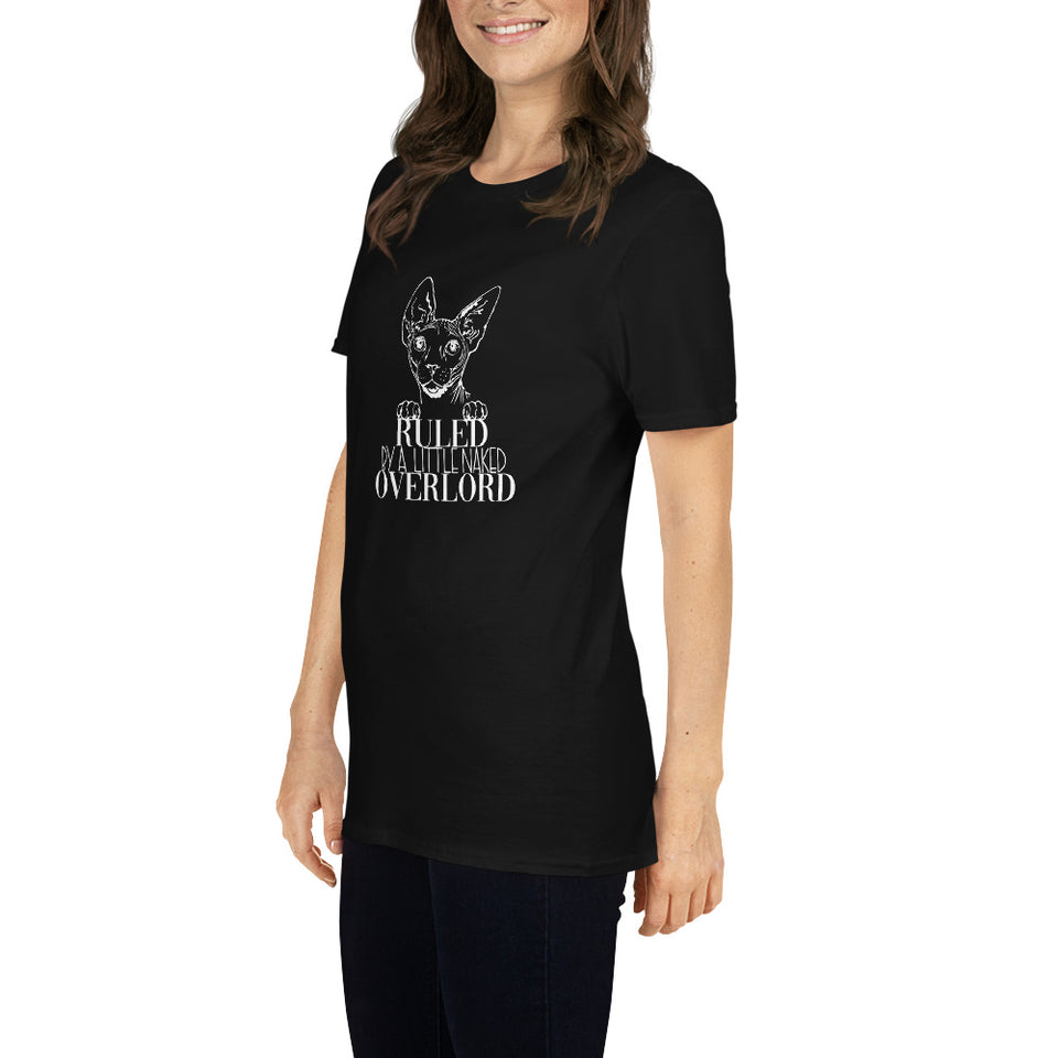 Sphynx Cat Shirt | Sphynx Cat Gifts | Ruled By A Little Naked Overlord Sphynx Cat Unisex T-Shirt